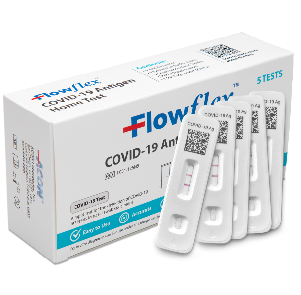 ACON FlowFlex Covid-19 Antigen Home Test 5 tests/box and cassettes
